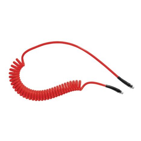 Tuyau spiralé Pus, avec raccord R 1/4, Rouge, Diam.ext 10mm, Long. 4m ( Prix pour 1 )