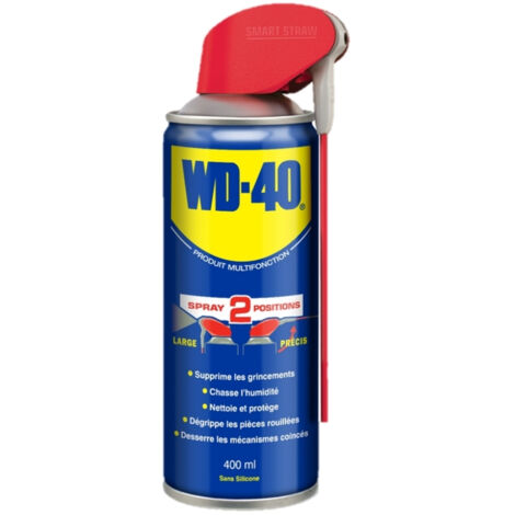 Wd-40 – Spray lubrifiant multifonction 200ml – Valve 360° pour utilisation verticale ou à l'envers – Spray double position pour pulvérisation large ou précise