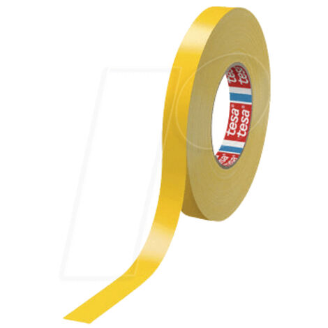 Ruban adhésif toilé Tesa 4651, Jaune, 50m x 38mm, Tissu avec revêtement en acrylique ( Prix pour 1 ) (1/5)