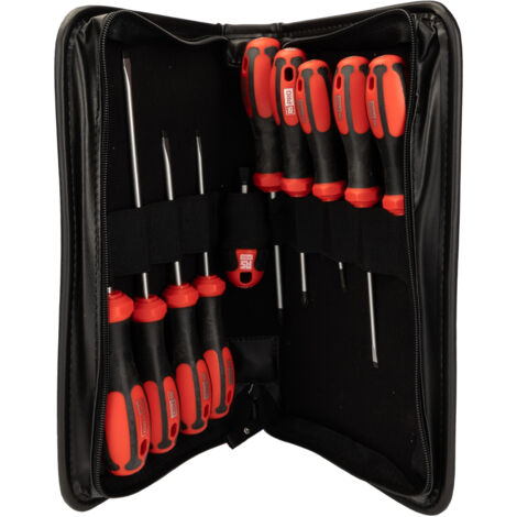 Jeu de tournevis standard RS PRO, Pozidriv, Fendu, 10 pièces ( Prix pour 1 )