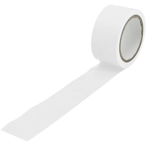 Rs Pro – Ruban de signalisation blanc 50mm x 33m – PVC pour marquage clair – Épaisseur 0.15mm – Application facile dans divers environnements
