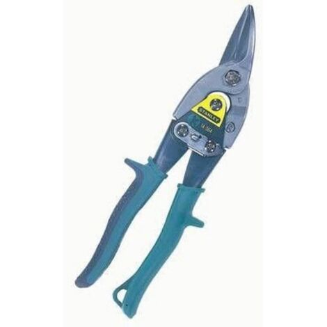Stanley – Cisaille à tôle 214568 – Longueur 250 mm – Acier forgé chrome-molybdène – Capacité de coupe jusqu'à 1,2 mm – Poignées ergonomiques - MM 2-14
