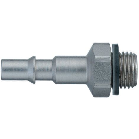 Raccord rapide pneumatique Legris, Filetage Mâle vers Mâle BSPP 1/4 in Male 1/4pouces ISO 6150 C, ISO C en Acier nickelé ( Prix pour 1 )