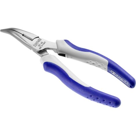 Facom – Pince à bec demi-ronde coudée 40° 160 mm – Becs fins pour accès espaces confinés – Conformité DIN ISO 5745 - E080409 (1/3)