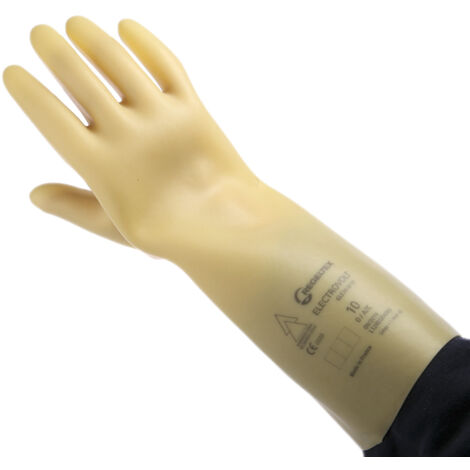 Coverguard – Gants isolants électriques taille 10 – Latex naturel – Protection jusqu'à 1000V c.a. – Ergonomiques et légèrement poudrés (1/3)
