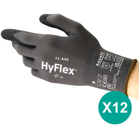 Gants de manutention Ansell 11-840 taille 9, Résistant à l'abrasion, résistant aux coupures, usage général, 12 Paires, ( Prix pour Paquet de 12 Paires ) (1/5)
