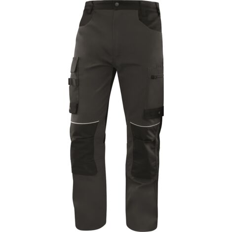 Pantalon de travail Delta Plus Mach 5, S, 66/74cm Unisexe, Noir/Vert/Blanc/Jaune en Coton, polyester, Résistant à ( Prix pour 1 )