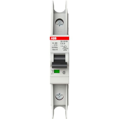 Disjoncteur ABB SU200 M 1P, 6A, pouvoir de coupure 15 kA ( Prix pour 1 ) (1/3)