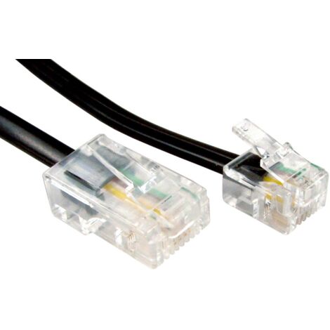 Câble téléphonique RS PRO, L 1m, Blindé Noir, Gaine PVC ( Prix pour 1 )