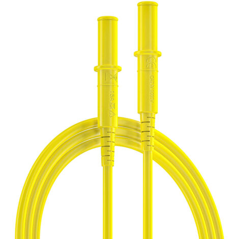 Cordons de test RS PRO, Jaune, 10A, 1000V, long. 2m ( Prix pour 1 )
