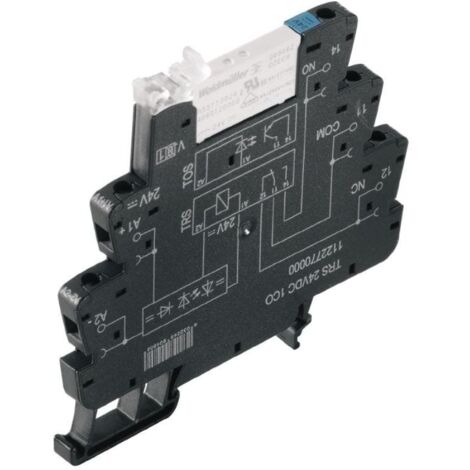 Relais d'interface Weidmuller TRS, 24V, 1 RT, montage Rail DIN ( Prix pour 1 )