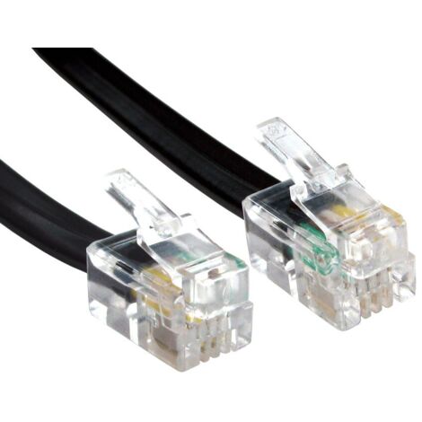 Câble téléphonique RS PRO, L 5m, Blindé Noir, Gaine PVC ( Prix pour 1 )