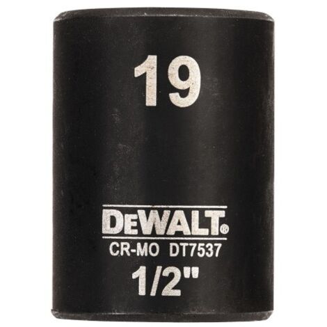 Douille pour clé à choc DeWALT 19mm, Carré 1/2 ( Prix pour 1 ) (1/2)