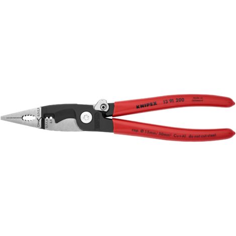 KNIPEX 13 91 200 Pince pour installations électriques gainées en plastique atramentisée noire 200 mm (1/4)