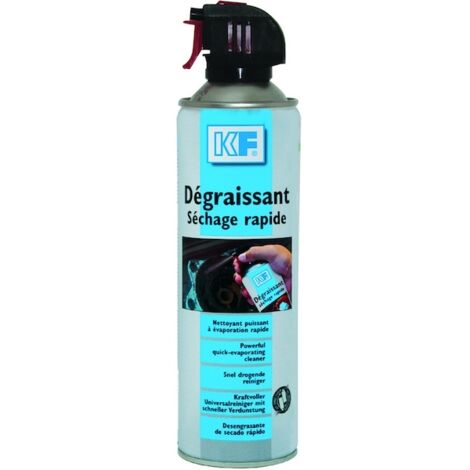 Dégraissant séchage rapide aérosol 500ml – Non corrosif pour métaux et plastiques – Application multiposition – 6641 – KF
