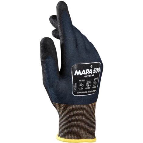 Gants de manutention Mapa ULTRANE 500 taille 8, Manutention générale, 1 Paire, Noir ( Prix pour 1 paire )
