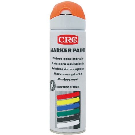 Peinture aérosol CRC MARKER PAINT, Orange Fluorescent, 500ml ( Prix pour 1 )