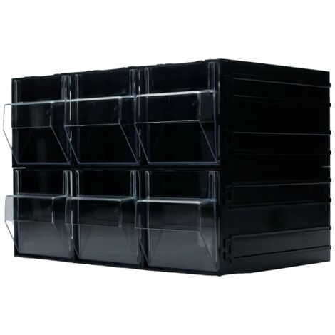 Unité de stockage 6 tiroirs RS PRO, 225mm x 338mm x 225mm ( Prix pour 1 )