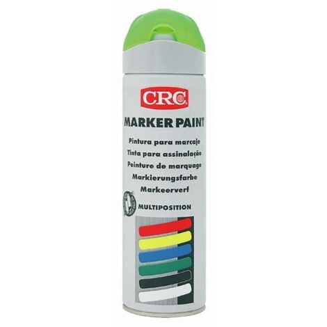 Peinture aérosol fluorescente 500ml – 10157 – Vert pour marquage sur surfaces humides – Séchage rapide et jet directionnel précis – CRC