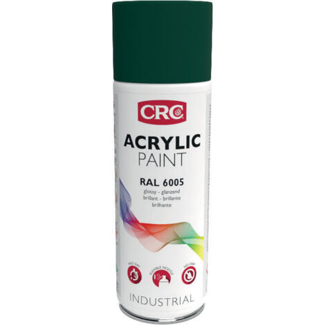 Peinture aérosol CRC ACRYLIC PAINT, Vert RAL 6005 Brillant, 400ml ( Prix pour 1 ) (1/5)