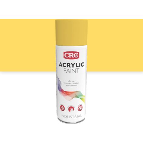 Peinture aérosol CRC ACRYLIC PAINT, Jaune Brillant, 400ml ( Prix pour 1 ) Peinture acrylique RAL 1018 Jaune de zinc 520ml/400ml