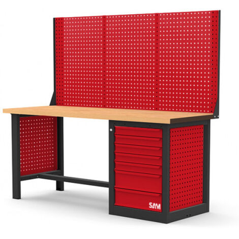 Établi SAM, Long. 2000mm x Haut. 1800mm x prof. 750mm, charge max. 1000kg ( Prix pour 1 )