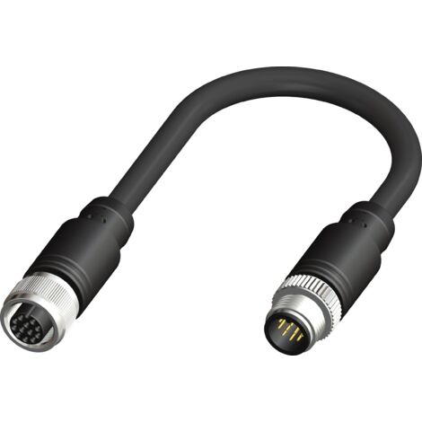 Câble de commande RS PRO 12 conducteurs , M12 Femelle vers M12 Mâle, 2m ( Prix pour 1 )