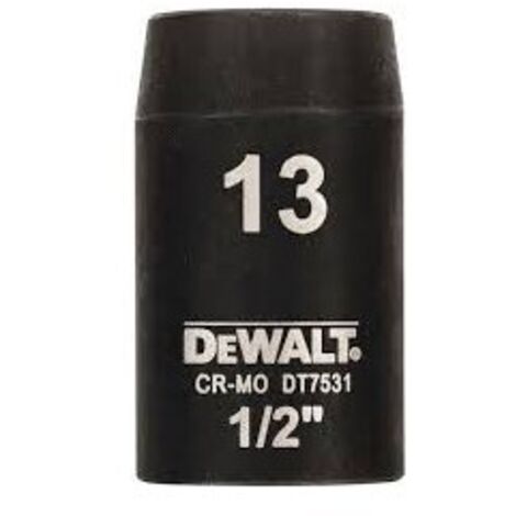 Douille pour clé à choc DeWALT 13mm, Carré 1/2 ( Prix pour 1 ) (1/2)