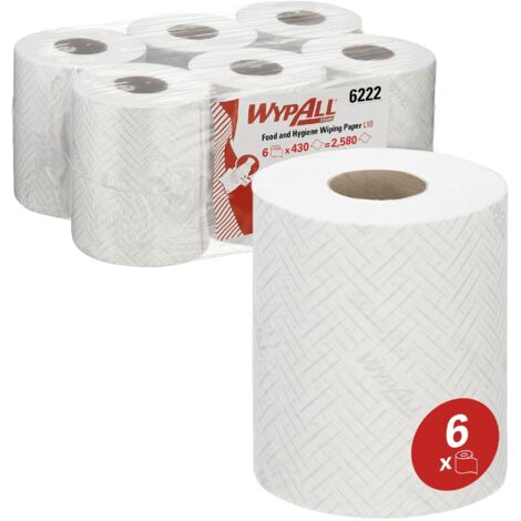 Essuie-tout Kimberly Clark WypAll® L10 L10 Rouleau Blanc, 1680 essuyeurs ( Prix pour Paquet de 6 )