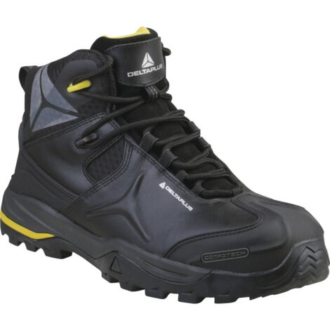 Bottes de sécurité Delta Plus TW402, Homme, T 43, Noir, Jaune, S3, SRC, antistatiques ( Prix pour 1 paire ) (1/4)