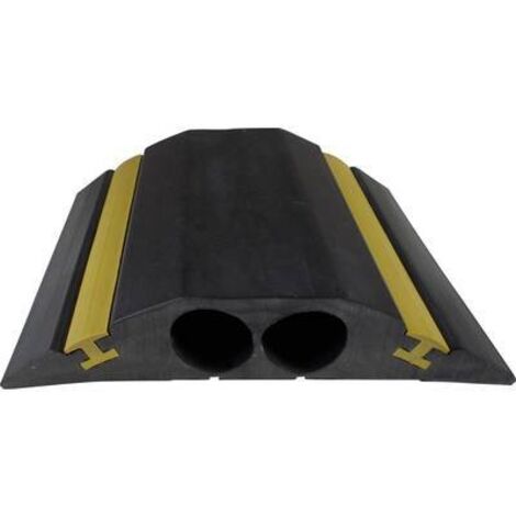 Protège câble RS PRO, Ø interne: 23mm, long. 4.5m, Caoutchouc Noir/Jaune ( Prix pour Bobine de 1 ) (1/2)