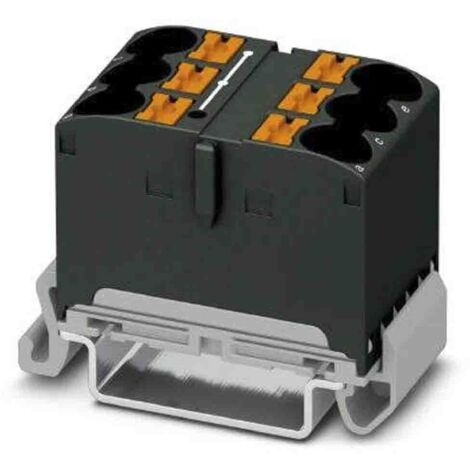 Bloc de distribution Phoenix Contact 6 voies, section de fils 22  6 AWG, 90A, 800 V ( Prix pour Paquet de 10 )
