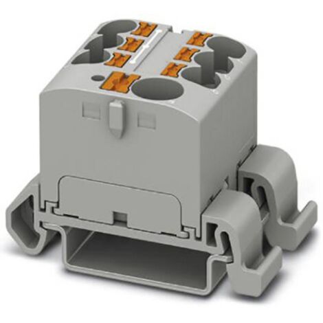 Bloc de distribution Phoenix Contact 7 voies, section de fils 10 AWG, 24A, 450 V ( Prix pour Paquet de 8 ) (1/3)