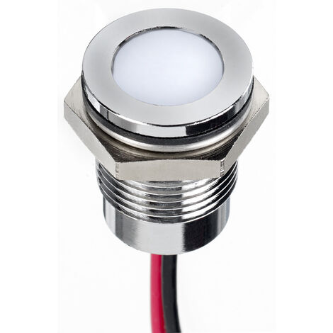 Voyant LED lumineux Blanc RS PRO, dia. 14mm, 220V c.a., IP67