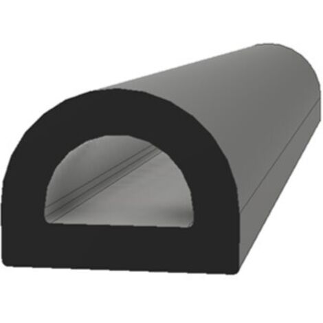 Joint d'étanchéité RS PRO noir, 20m x 6 mm x 8mm ( Prix pour Bobine de 20 Mètres )
