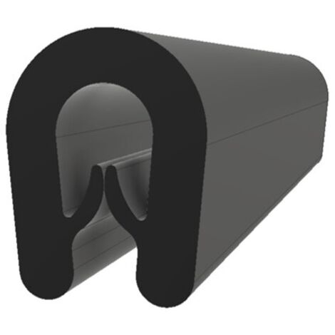 Protection de bordure RS PRO en Caoutchouc nitrile noir, 20m x 10 mm x 7.4mm ( Prix pour Bobine de 20 Mètres )