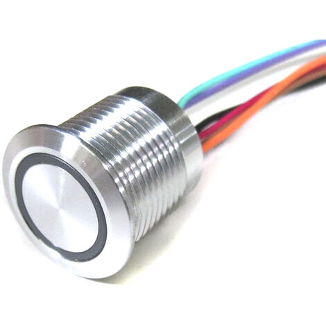 Interrupteur tactile Capacitif RS PRO, 24V c.c., Illuminé RGB, IP68