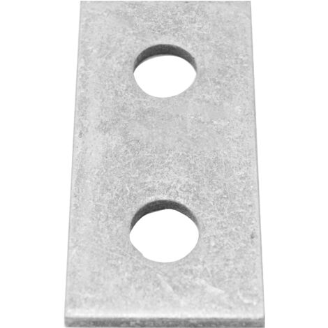 Support Galvanisé et trempé à chaud Rectangulaire, 2 trous de diamètre 14mm, 40 x 84 x 5mm
