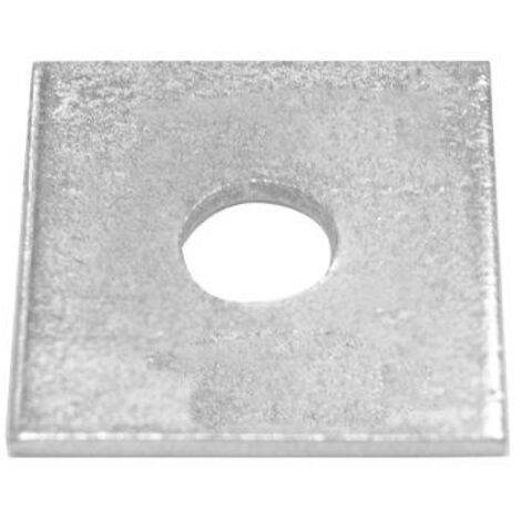 Support Galvanisé et trempé Carré, 1 trou de diamètre 10mm, M8 x 40 x 5mm