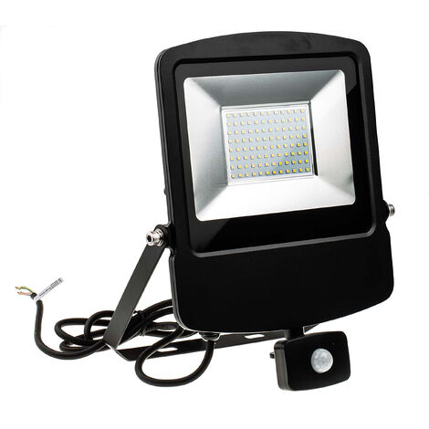Projecteur RS PRO, 70 W, IP65, 6 300 lm, 4000K, avec détecteur ( Prix pour 1 ) (1/5)