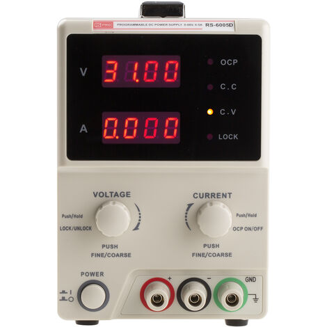 ALIMENTATION DC LINÉAIRE STABILISÉE 2 GAMMES : 0-30V/0-10A OU 0-60V/0-5A