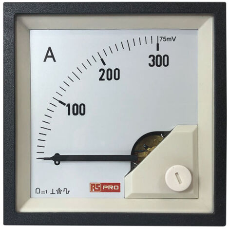 Ampèremètre analogique de panneau V c.c. RS PRO, 72mm x 72mm ( Prix pour 1 ) (1/3)