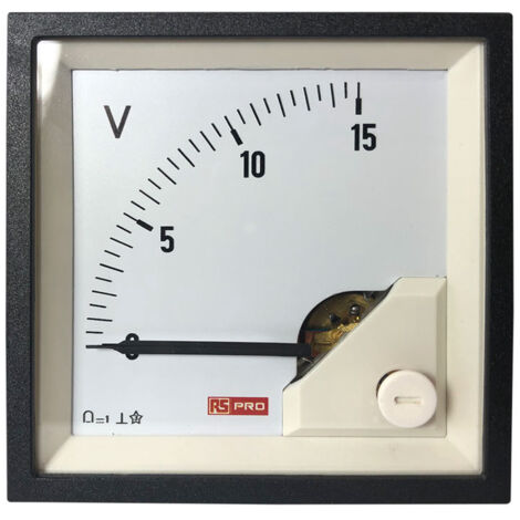 Ampèremètre analogique de panneau V c.c. RS PRO, 72mm x 72mm ( Prix pour 1 ) (1/3)
