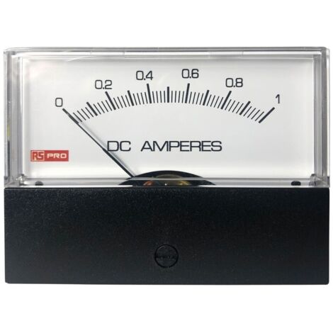 Ampèremètre analogique de panneau V c.c. RS PRO, Echelle 1 (Input)A, 76mm x 74mm ( Prix pour 1 ) (1/3)