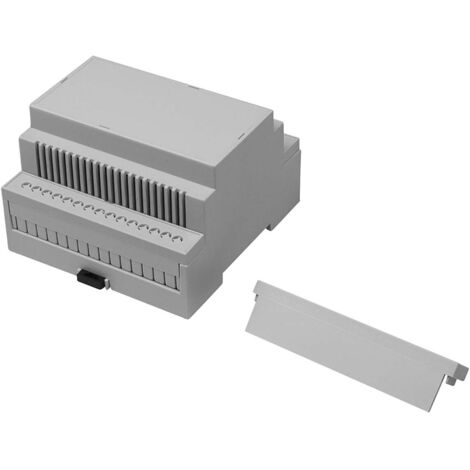 Kit de boîtier rail DIN RS PRO Top ouvert, côtés à ventilation, Dimensions 88 x 90 x 58mm 2 pôles ( Prix pour 1 ) (1/2)