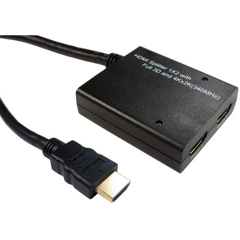 Splitter HDMI-Répartiteur RS PRO, 2 sorties, 2 ports, 4K x 2K ( Prix pour 1  )