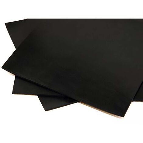 Plaque caoutchouc Néoprène noire, 1m x 600mm x 12mm