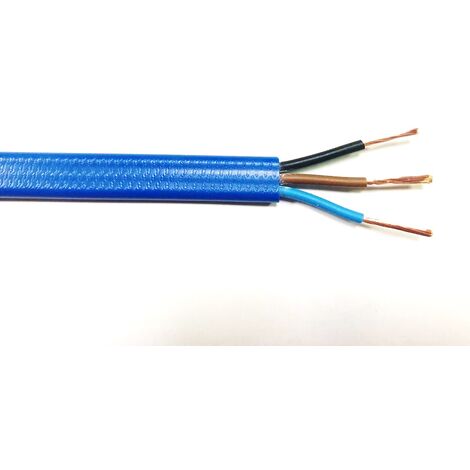 Câble électrique RS PRO 3G1,5 mm², gaine PVC Bleu, 100m