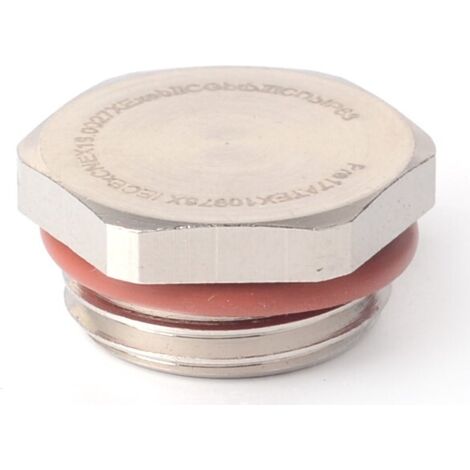 Bouchon obturateur RS PRO M12, Ø 12.2mm en Laiton nickelé, IP68 ( Prix pour Sachet de 5 ) (1/2)