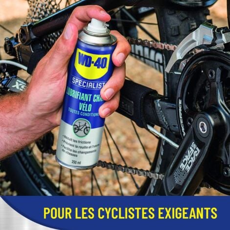 Lubrifiant Chaîne Vélo Toutes Conditions WD-40 SPECIALIST, Aérosol 250 ml